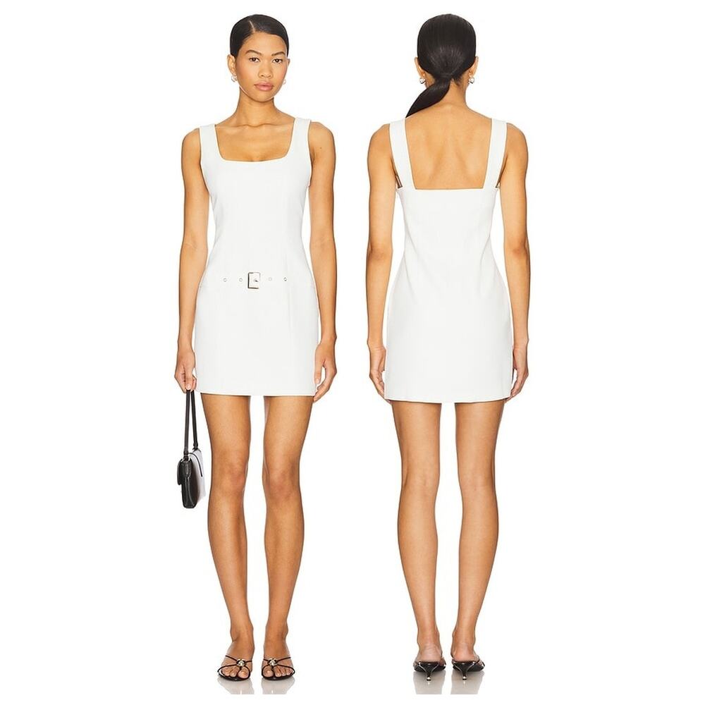 Lioness Reeling Mini Dress Belted Square Neck Party Cocktail Hoco Preppy XS